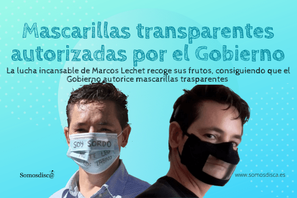 Mascarillas transparentes autorizadas por el Gobierno