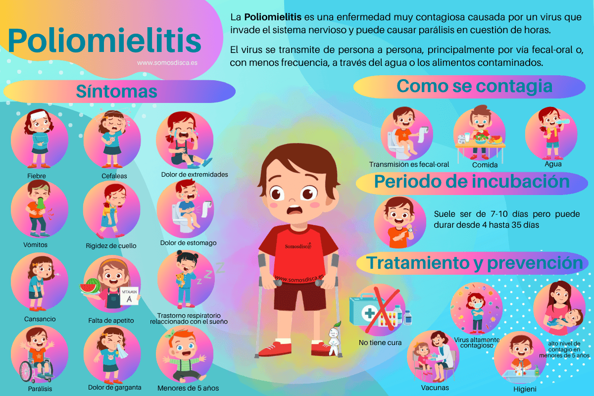 Infografía de poliomielitis Infografía de poliomielitis